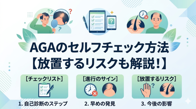 AGAのセルフチェック方法【放置するリスクも解説！】