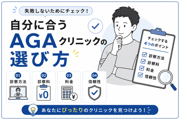 【自分に合うAGAクリニックの選び方】
